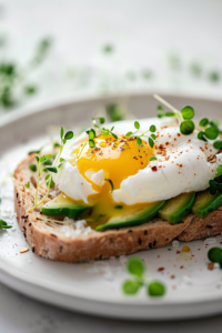 Quick avocado egg toast with creamy avocado and a poached egg for a fast healthy meal